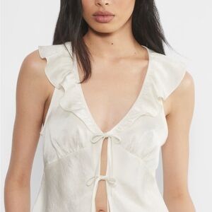 ARITZIA Tonka Satin Blouse - NWT (light birch color)